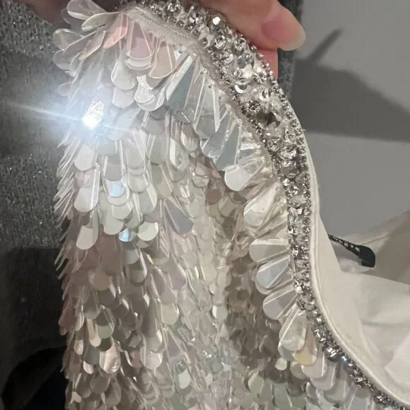 Retrofete Kelly Feather Sequin Dress Size M - Picture 8 of 11